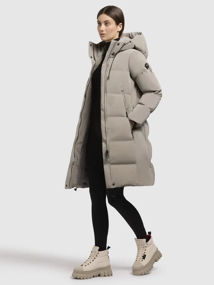 Puffer Coats KHUJO Women Mantel LONI Graubeige Graubeige