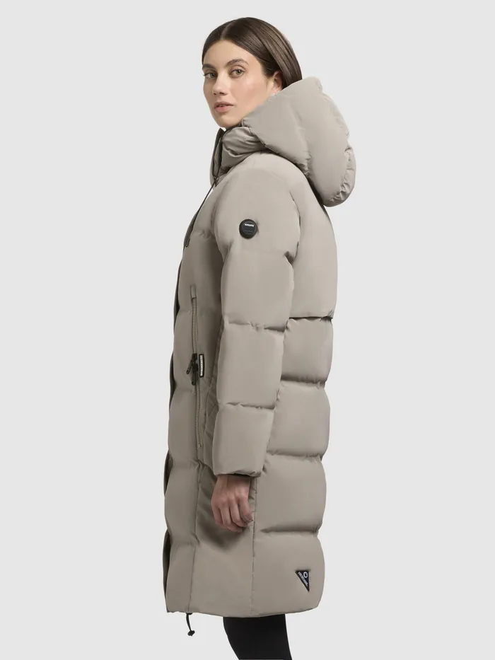 Puffer Coats KHUJO Women Mantel LONI Graubeige Graubeige