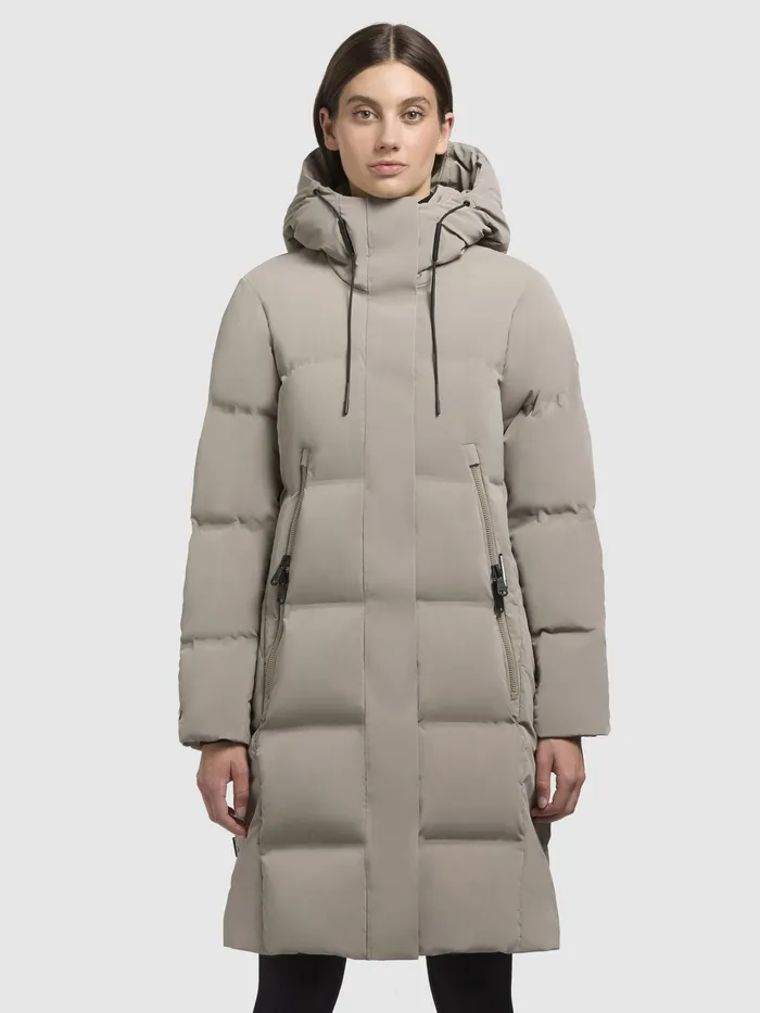 Puffer Coats KHUJO Women Mantel LONI Graubeige Graubeige