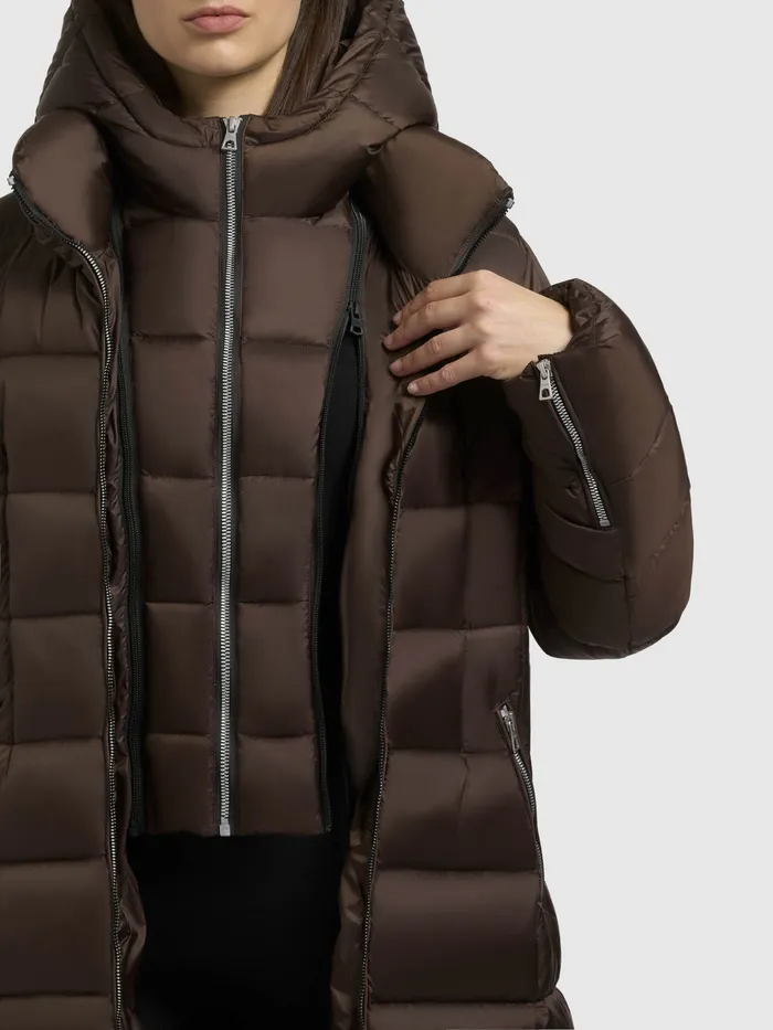 Puffer Coats Mantel MALEE Dunkelbraun Dunkelbraun 8211 KHUJO Women