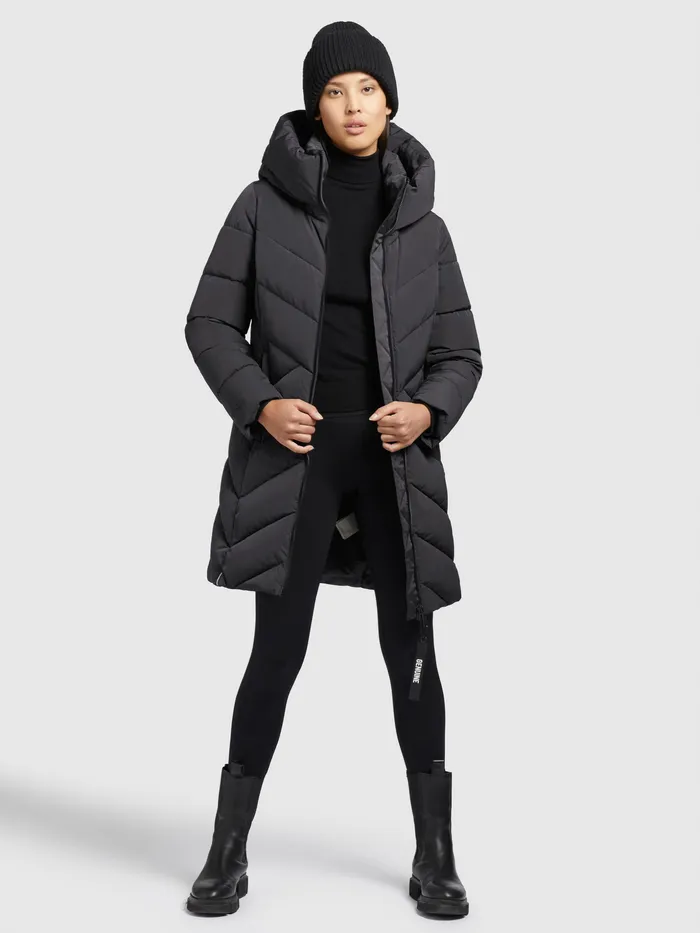 Quilted Coats Women KHUJO Mantel DARKA Dunkelgrau Dunkelgrau