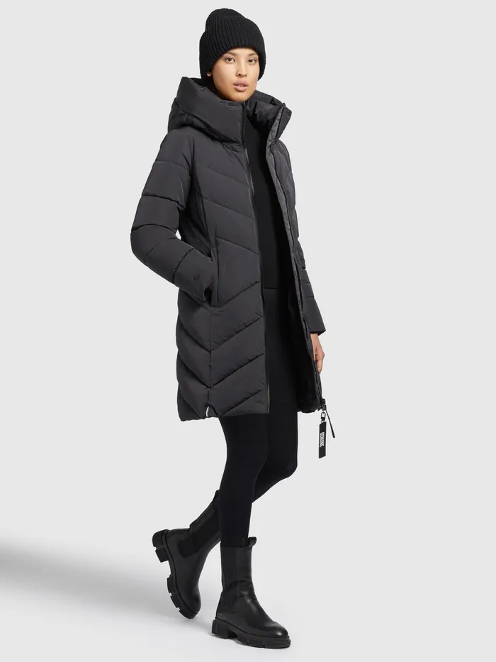 Quilted Coats Women KHUJO Mantel DARKA Dunkelgrau Dunkelgrau