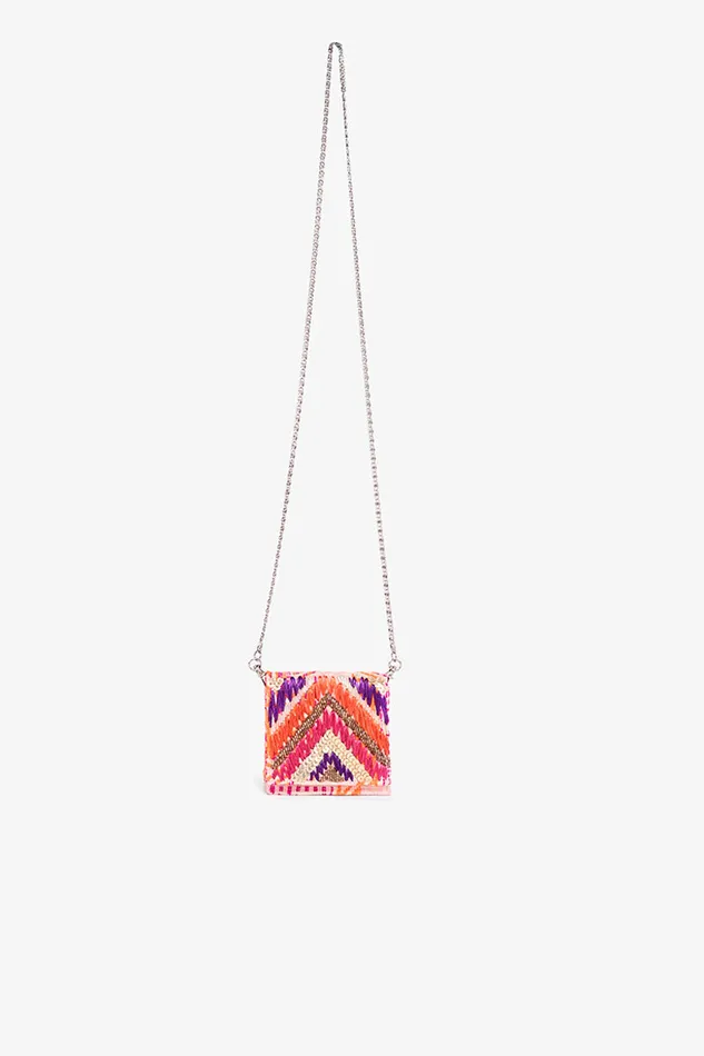 Raffia Embellished Gloria Clutch Women Clutches America and Beyond