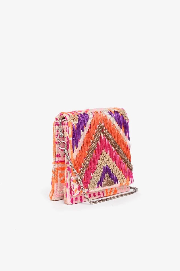 Raffia Embellished Gloria Clutch Women Clutches America and Beyond