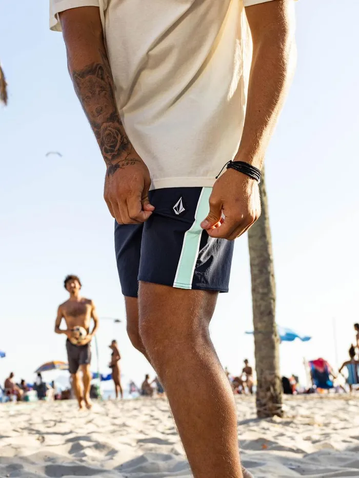 Rangled Liberators Trunks 8211 Navy Mens Volcom Boardshorts and Trunks
