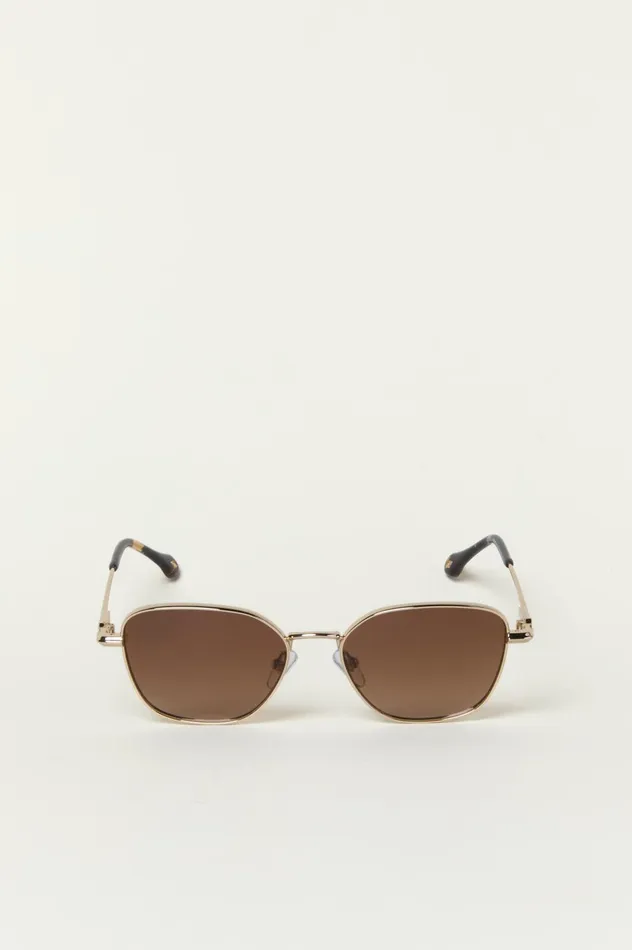 Rectangular Sunglasses Lois Brown Women Baandsh Eyewear