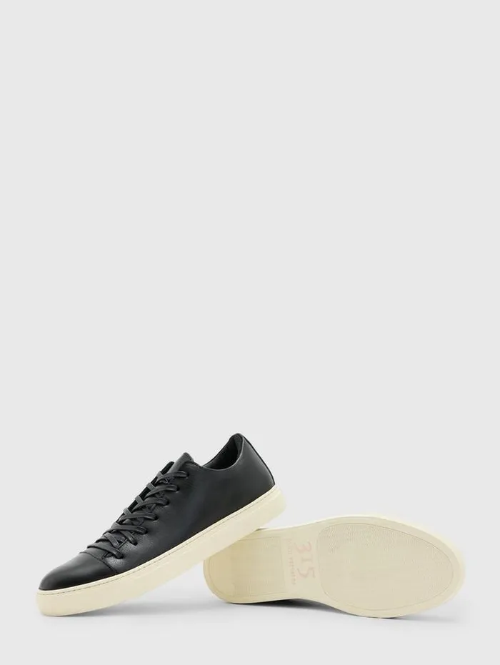 REED LOW TOP SNEAKER Black Men John Varvatos Leather Sneakers