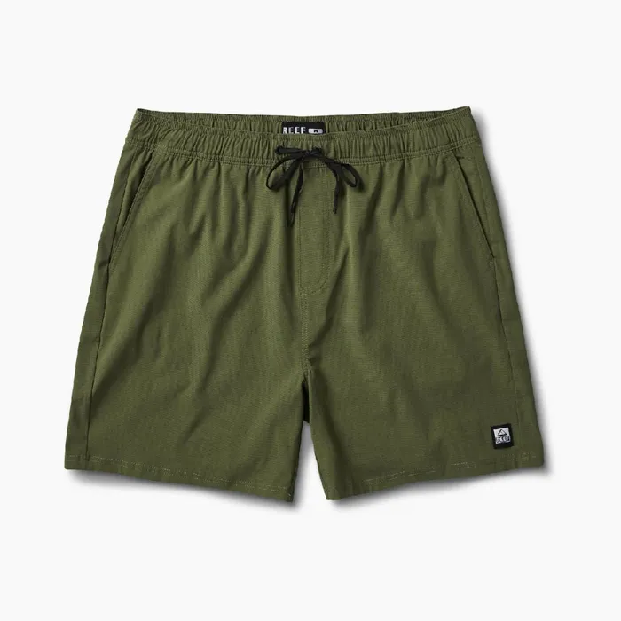 Reef Fields 17 Elastic Waist Walk Short Olivine Men Shorts Boardshorts and Pants Reef Fields 17 Elastic Waist Walk Short Olivine Men Shorts Boardshorts and Pants