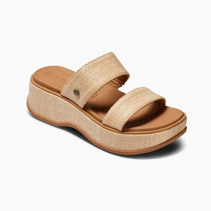Reef Lofty Lux Hi Tan Raffia Women Sandals Reef Lofty Lux Hi Tan Raffia Women Sandals