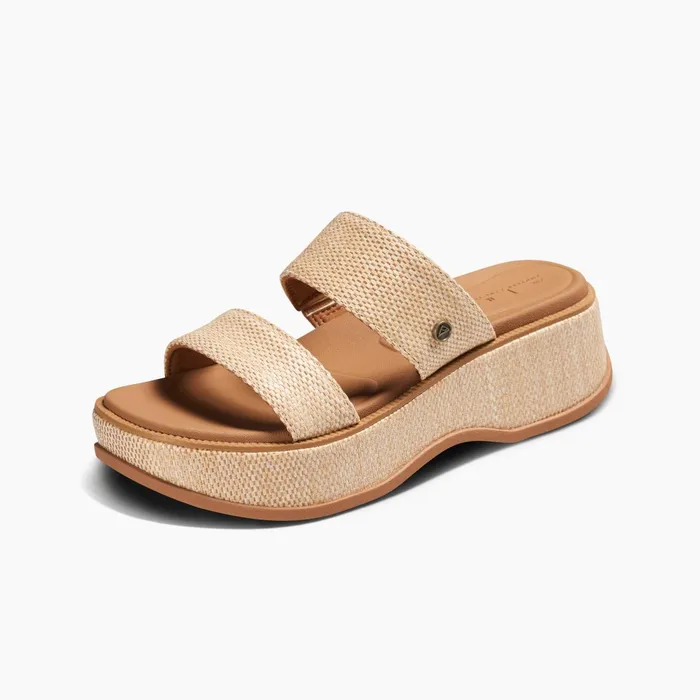 Reef Lofty Lux Hi Tan Raffia Women Sandals Reef Lofty Lux Hi Tan Raffia Women Sandals