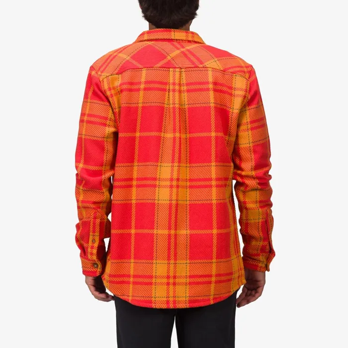 Reef Orson Long Sleeve Woven Shirt Chili Men Outerwear Reef Orson Long Sleeve Woven Shirt Chili Men Outerwear