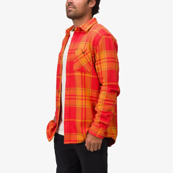 Reef Orson Long Sleeve Woven Shirt Chili Men Outerwear Reef Orson Long Sleeve Woven Shirt Chili Men Outerwear