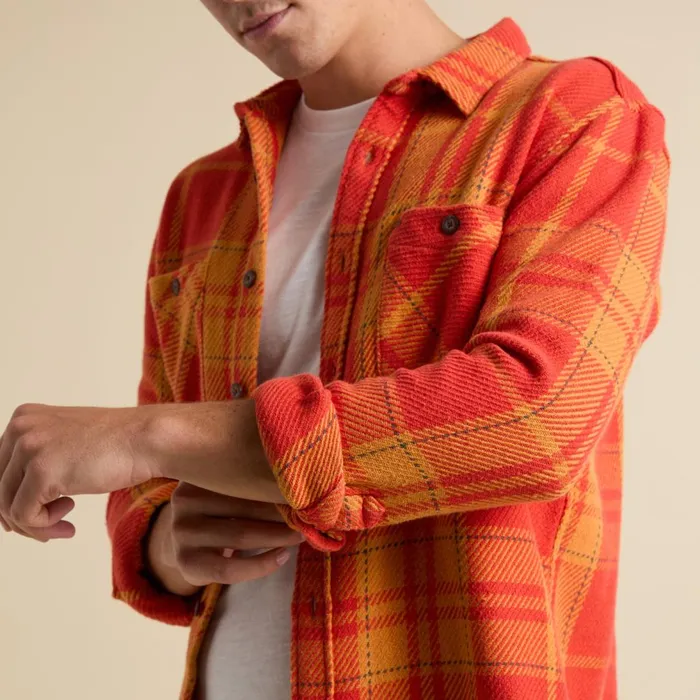 Reef Orson Long Sleeve Woven Shirt Chili Men Outerwear Reef Orson Long Sleeve Woven Shirt Chili Men Outerwear