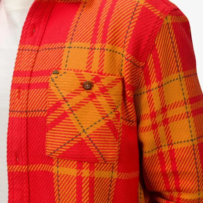 Reef Orson Long Sleeve Woven Shirt Chili Men Outerwear Reef Orson Long Sleeve Woven Shirt Chili Men Outerwear
