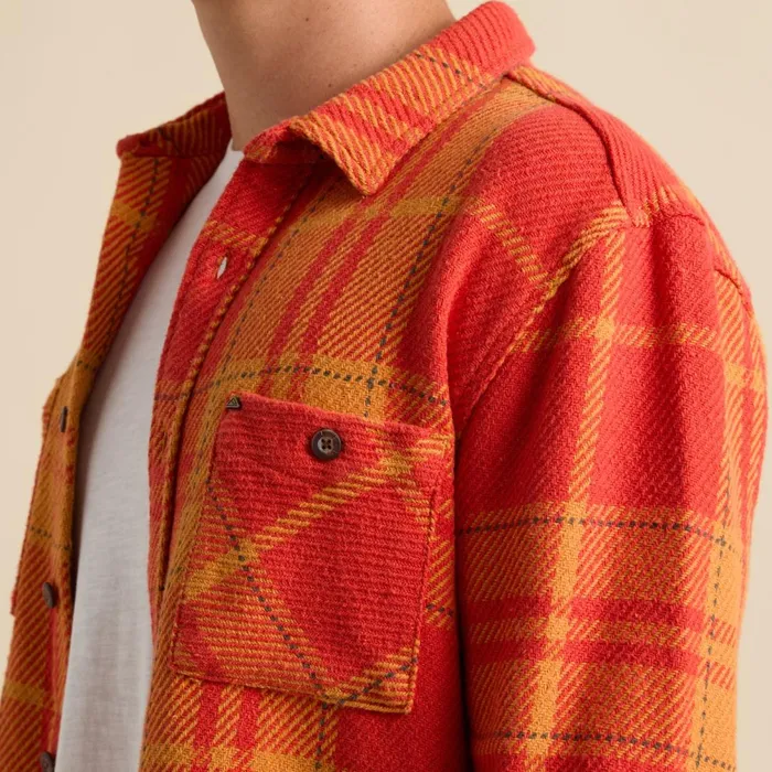 Reef Orson Long Sleeve Woven Shirt Chili Men Outerwear Reef Orson Long Sleeve Woven Shirt Chili Men Outerwear