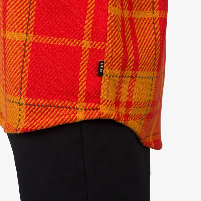 Reef Orson Long Sleeve Woven Shirt Chili Men Outerwear Reef Orson Long Sleeve Woven Shirt Chili Men Outerwear