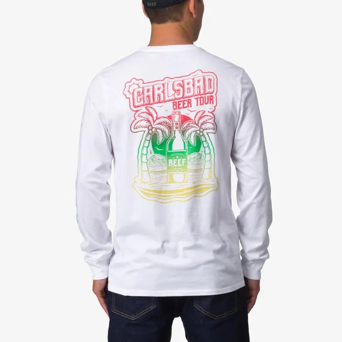 Reef Tour Long Sleeve Tee Bright White Men Shirts and TShirts
