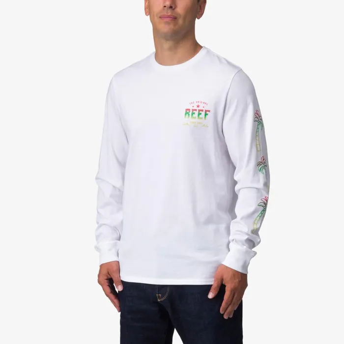 Reef Tour Long Sleeve Tee Bright White Men Shirts and TShirts Reef Tour Long Sleeve Tee Bright White Men Shirts and TShirts
