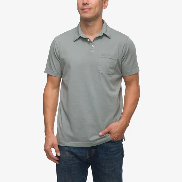 Reef Walker Short Sleeve Polo Chinois Green Men Shirts and TShirts Reef Walker Short Sleeve Polo Chinois Green Men Shirts and TShirts