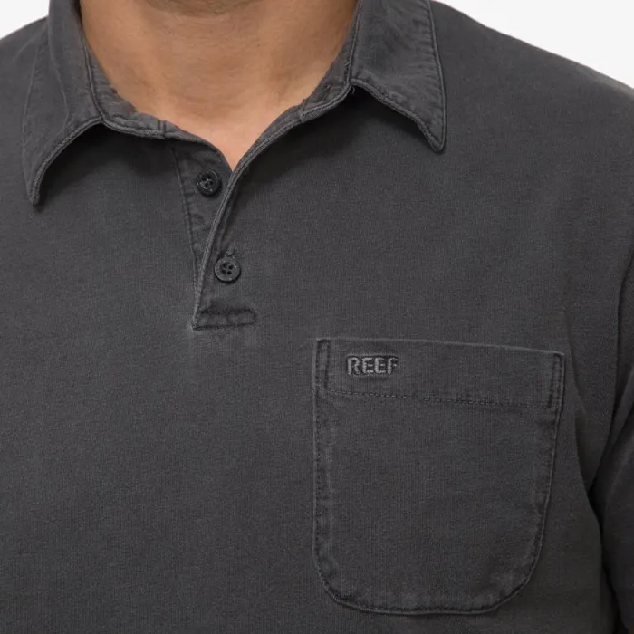 Reef Walker Short Sleeve Polo Pirate Black Men Shirts and TShirts Reef Walker Short Sleeve Polo Pirate Black Men Shirts and TShirts
