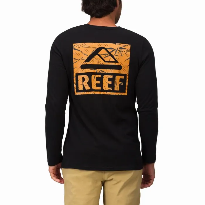 Reef Wellie 24 Long Sleeve Tee Black Men Shirts and TShirts