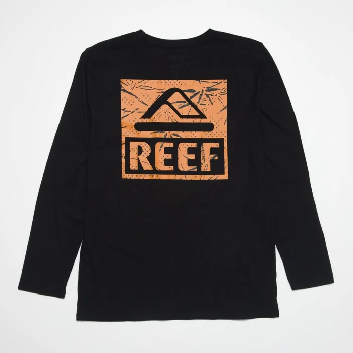 Reef Wellie 24 Long Sleeve Tee Black Men Shirts and TShirts
