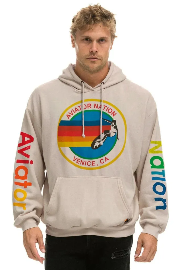 Relaxed Pullover Hoodie 8211 Sand WomenMen Aviator Nation Hoodies