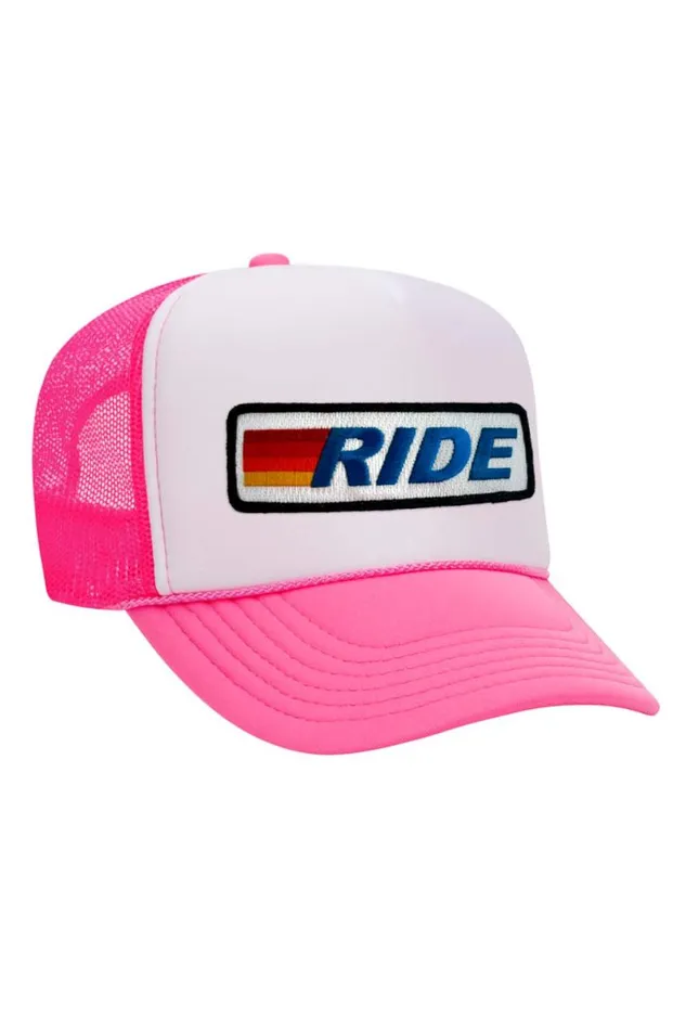 Ride Logo 8211 Vintage Low Rise Trucker WomenMen Aviator Nation Trucker Hats