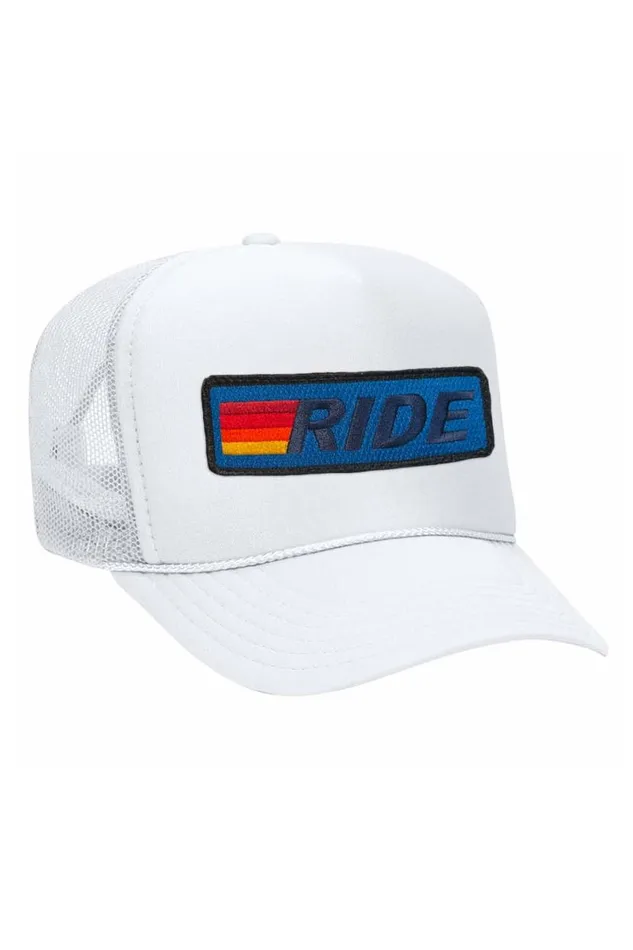 Ride Logo 8211 Vintage Low Rise Trucker WomenMen Aviator Nation Trucker Hats
