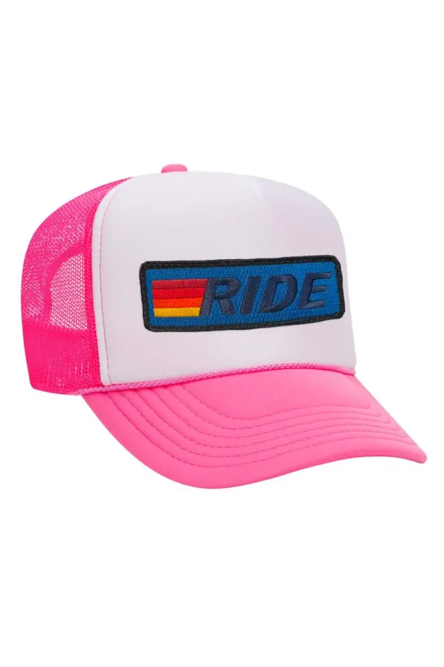 Ride Logo 8211 Vintage Low Rise Trucker WomenMen Aviator Nation Trucker Hats