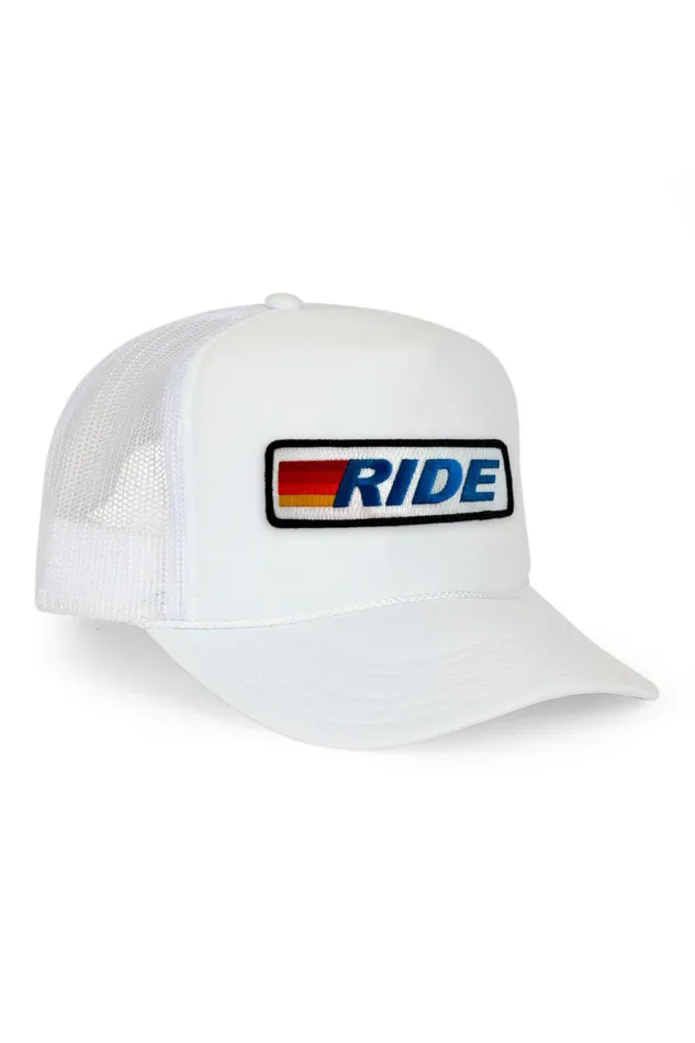 Ride Logo 8211 Vintage Low Rise Trucker WomenMen Aviator Nation Trucker Hats