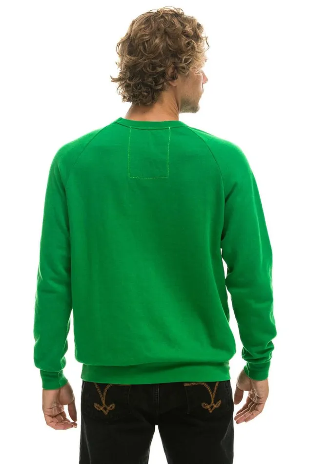 Ride Logo Crew Sweatshirt 8211 Kelly Green WomenMen Aviator Nation Sweatshirts