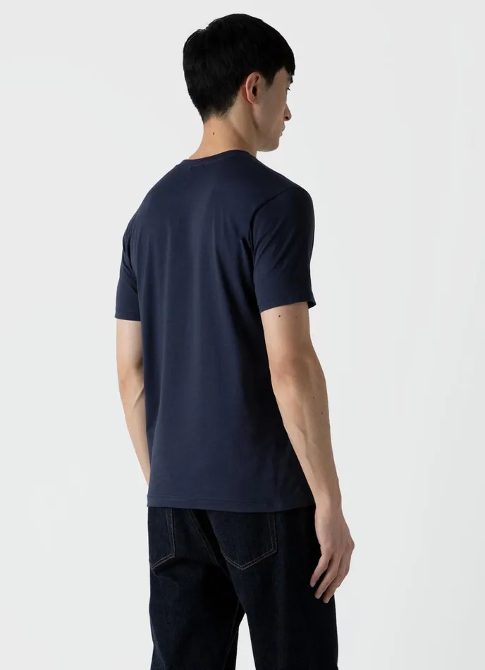 Riviera Midweight V Neck Tshirt Navy Men SUNSPEL Tshirts