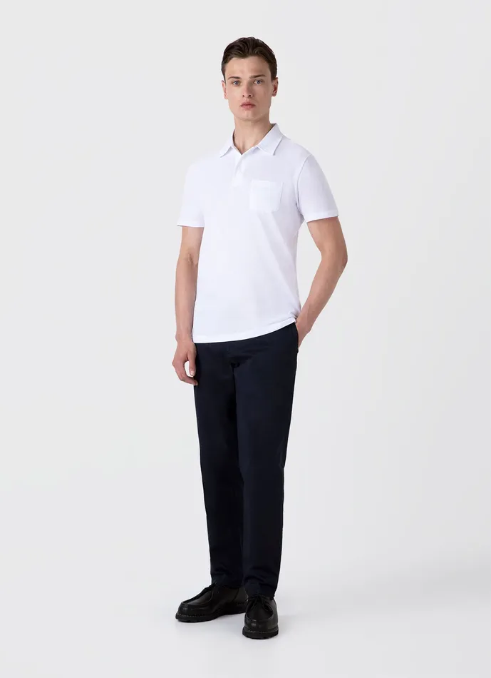 Riviera Polo Shirt White Polo Shirts ussunspel Men Riviera Polo Shirt White Polo Shirts ussunspel Men