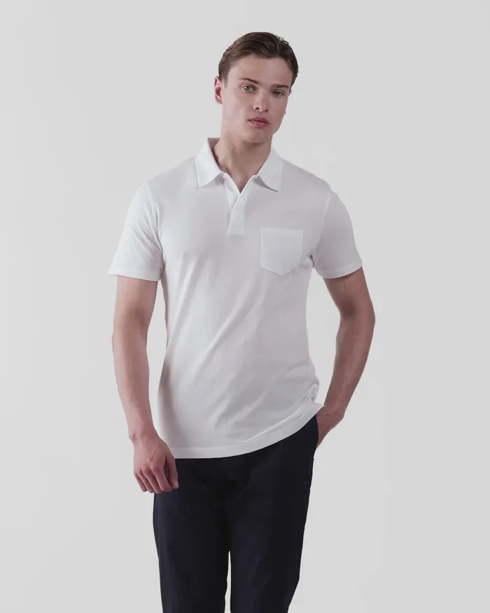 Riviera Polo Shirt White Polo Shirts ussunspel Men Riviera Polo Shirt White Polo Shirts ussunspel Men