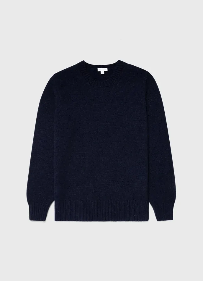 Roxburgh Cashmere Jumper Navy Men SUNSPEL Knitwear