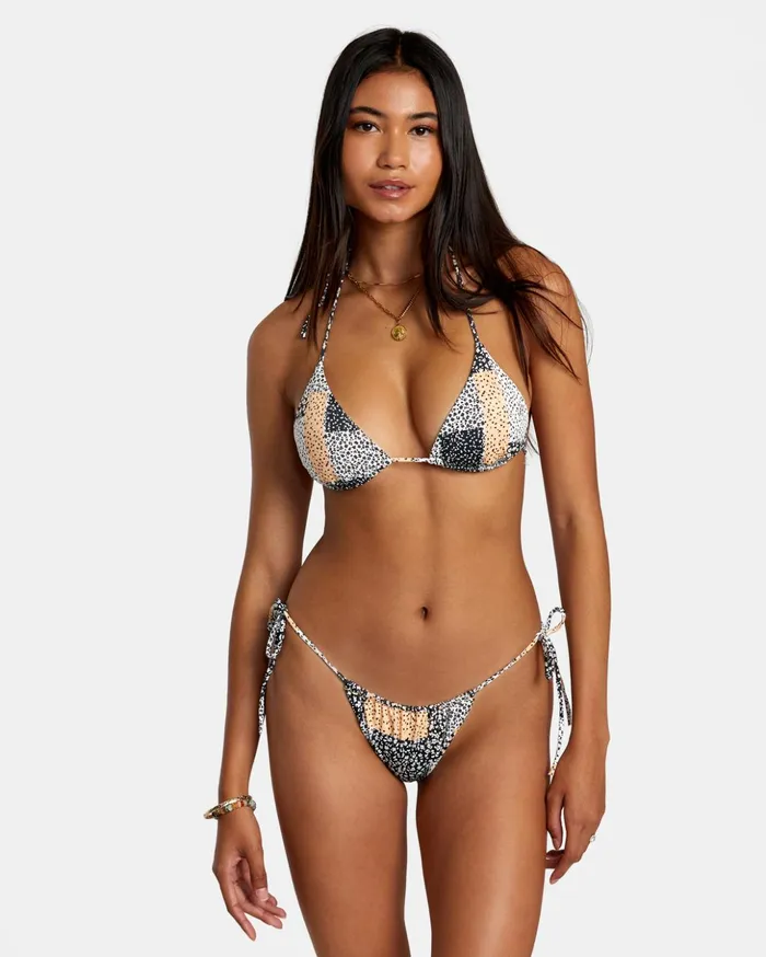 RVCA Bikini Tops Patchwork Triangle Bikini Top Multi 8211 Women