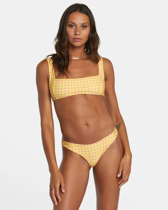 RVCA Bikini Tops Sunkissed Square Bralette Bikini Top Lilikoi 8211 Women