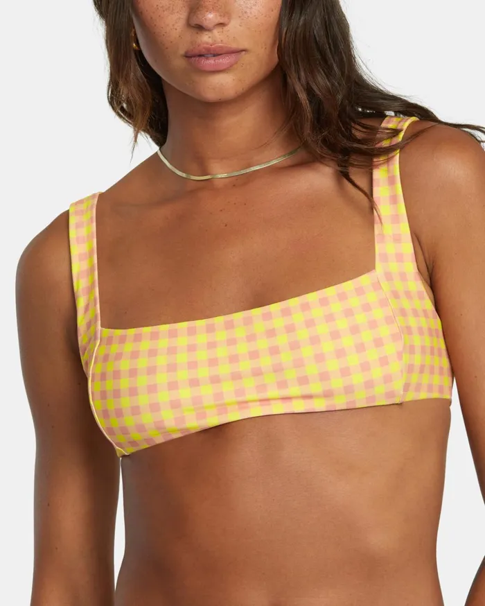 RVCA Bikini Tops Sunkissed Square Bralette Bikini Top Lilikoi 8211 Women