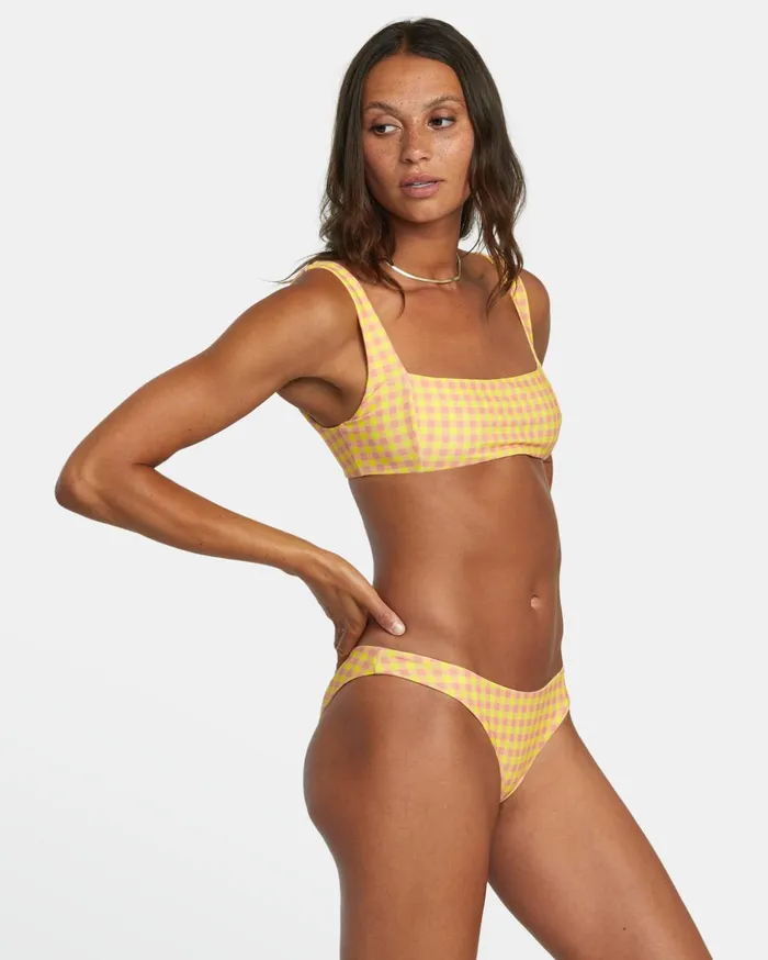 RVCA Bikini Tops Sunkissed Square Bralette Bikini Top Lilikoi 8211 Women