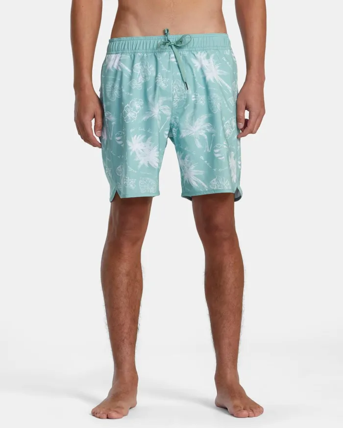 RVCA Boardshorts Eastern Elastic Waist Boardshorts 17034 Light Spinach 8211 Men RVCA Boardshorts Eastern Elastic Waist Boardshorts 17034 Light Spinach 8211 Men
