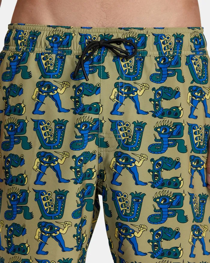 RVCA Boardshorts Elastic Waist Boardshorts 17034 Avocado 8211 Men