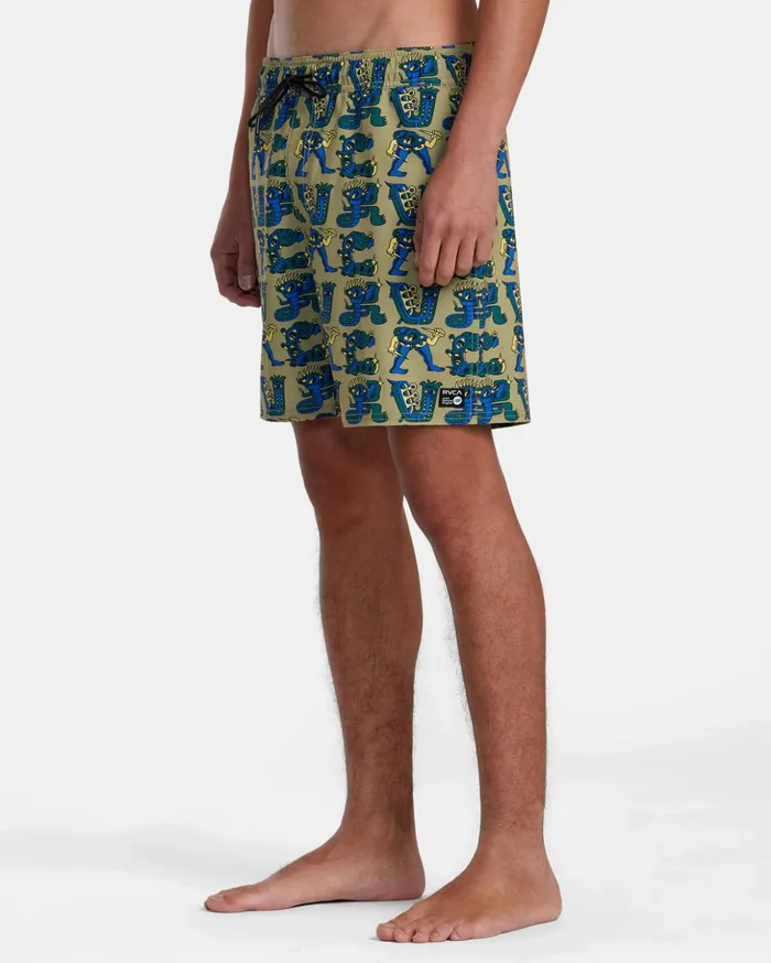 RVCA Boardshorts Elastic Waist Boardshorts 17034 Avocado 8211 Men