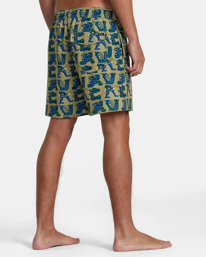 RVCA Boardshorts Elastic Waist Boardshorts 17034 Avocado 8211 Men