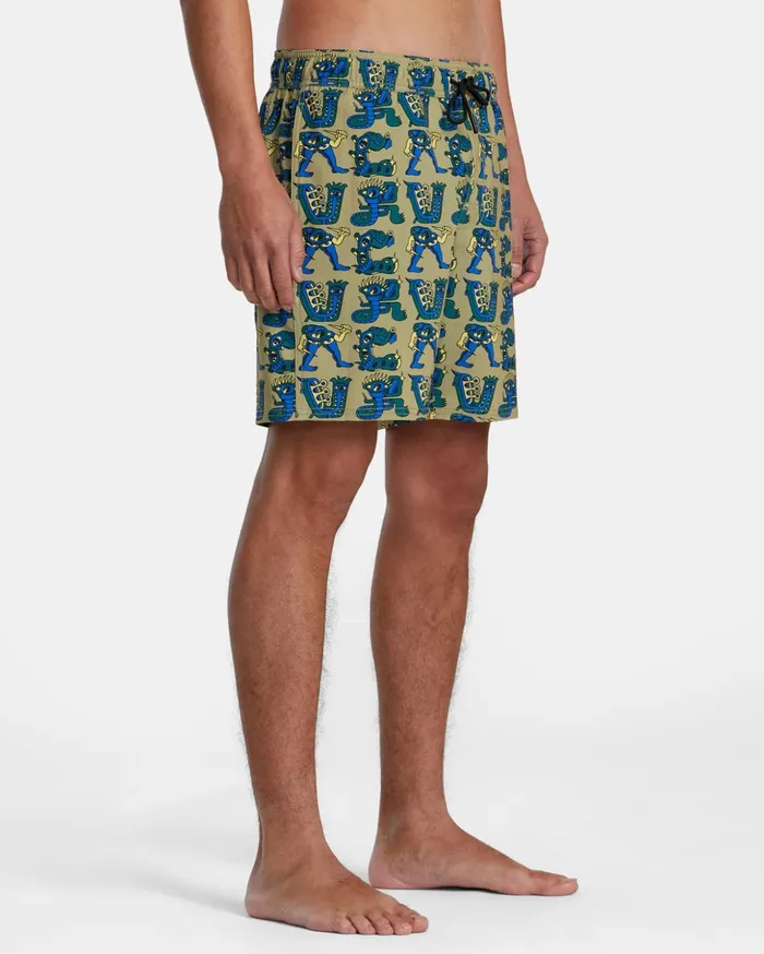 RVCA Boardshorts Elastic Waist Boardshorts 17034 Avocado 8211 Men
