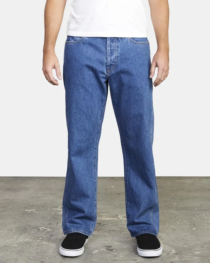RVCA Denim Americana Relaxed Fit Denim Jeans Blue Collar 8211 Men