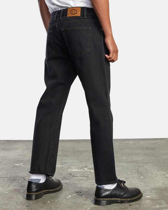 RVCA Denim New Dawn Straight Fit Denim Jeans Black Rinse 8211 Men