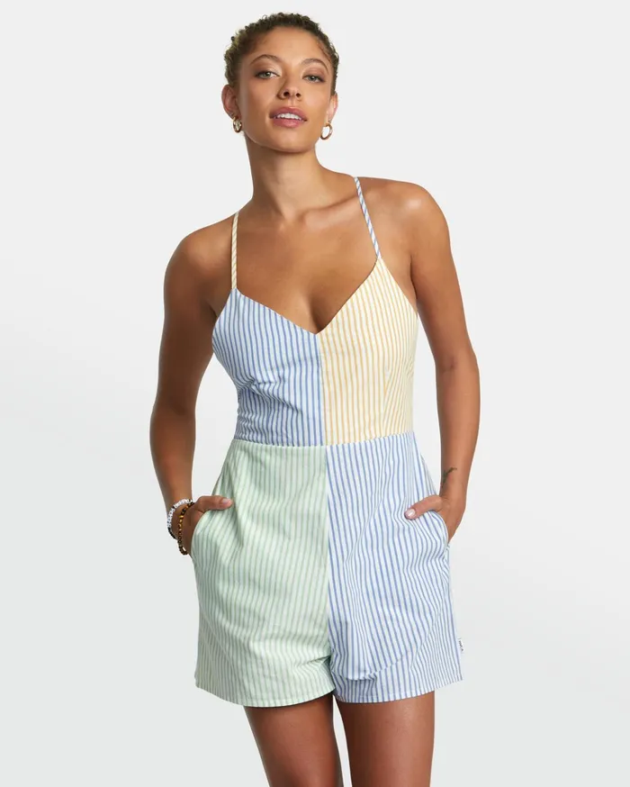 RVCA Dresses Rompers Saturday Romper Multi 8211 Women