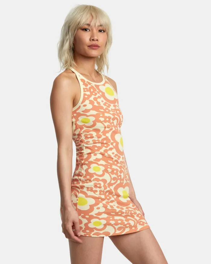 RVCA Dresses Rompers Stunner Rib Knit Dress Lemon 8211 Women
