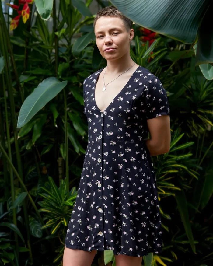 RVCA Dresses Rompers Understated Rose Namajunas Mini Dress Rvca Black 8211 Women